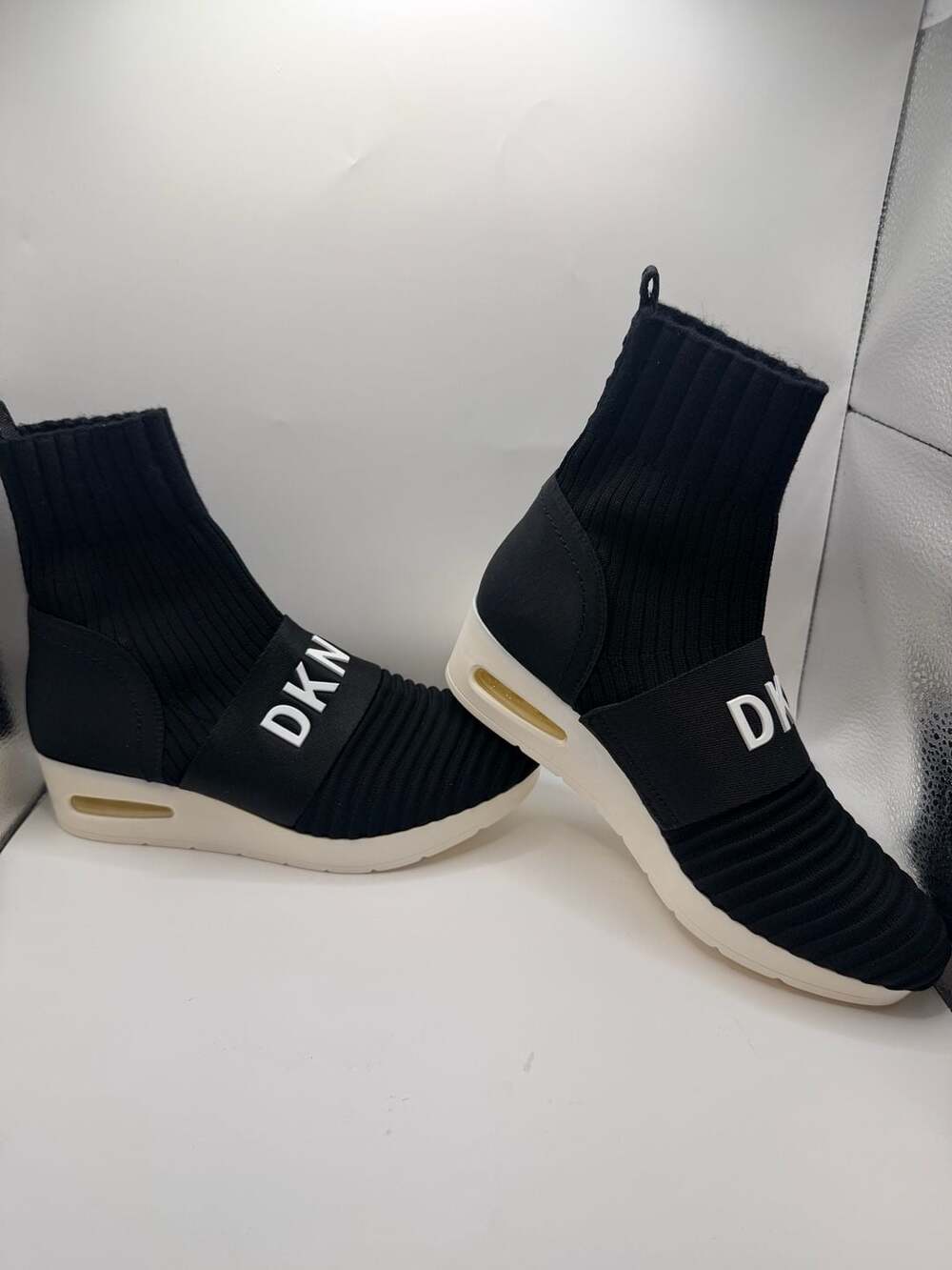 DKNY Anna Slip On Wedge Sneaker Black